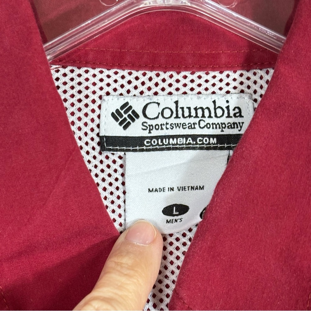 Columbia Men's Short Sleeve Alabama Button-Front Outdoor ShirtSize L Roll Tide - Picture 5 of 9